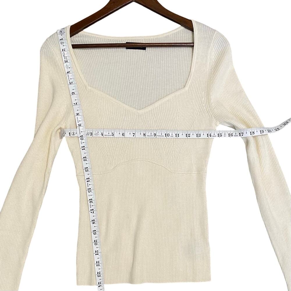 Gap Sweetheart Ribbed Sweater Cream Corset Top Women’s L NWOT - Picture 5 of 6